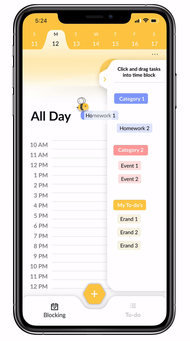 Add unscheduled to-do to your calendar
