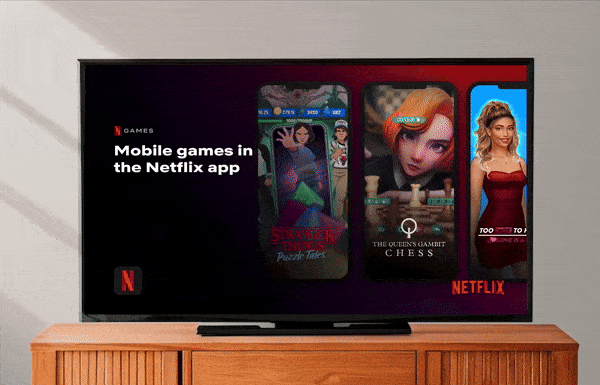 Netflix TV games interface