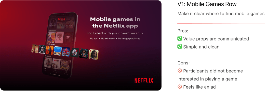 Variant 1 — Mobile Games Row